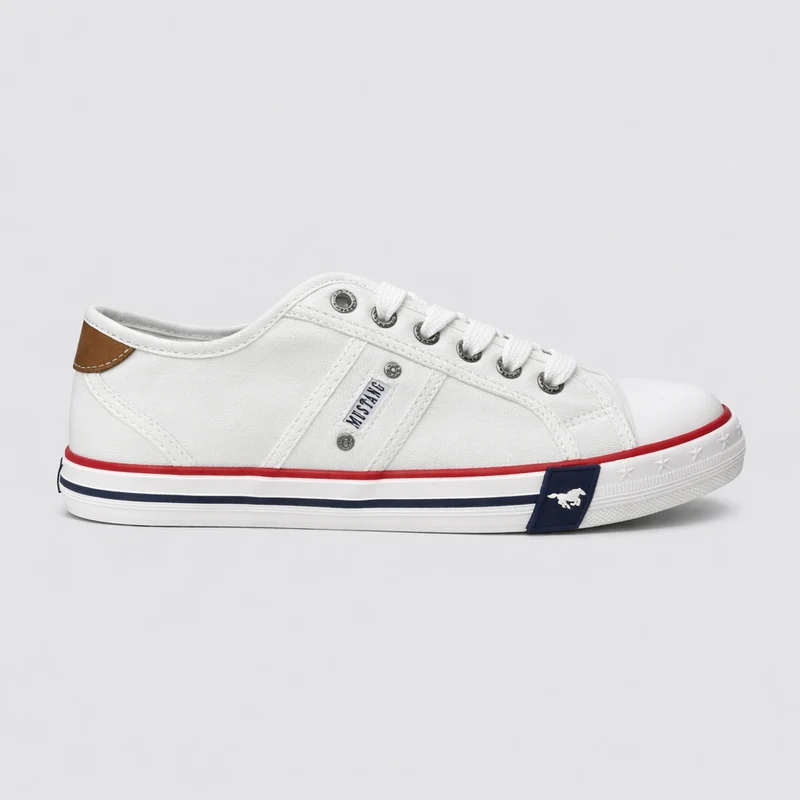 Mustang Damen-Sneaker mit Schnürung | Weiß