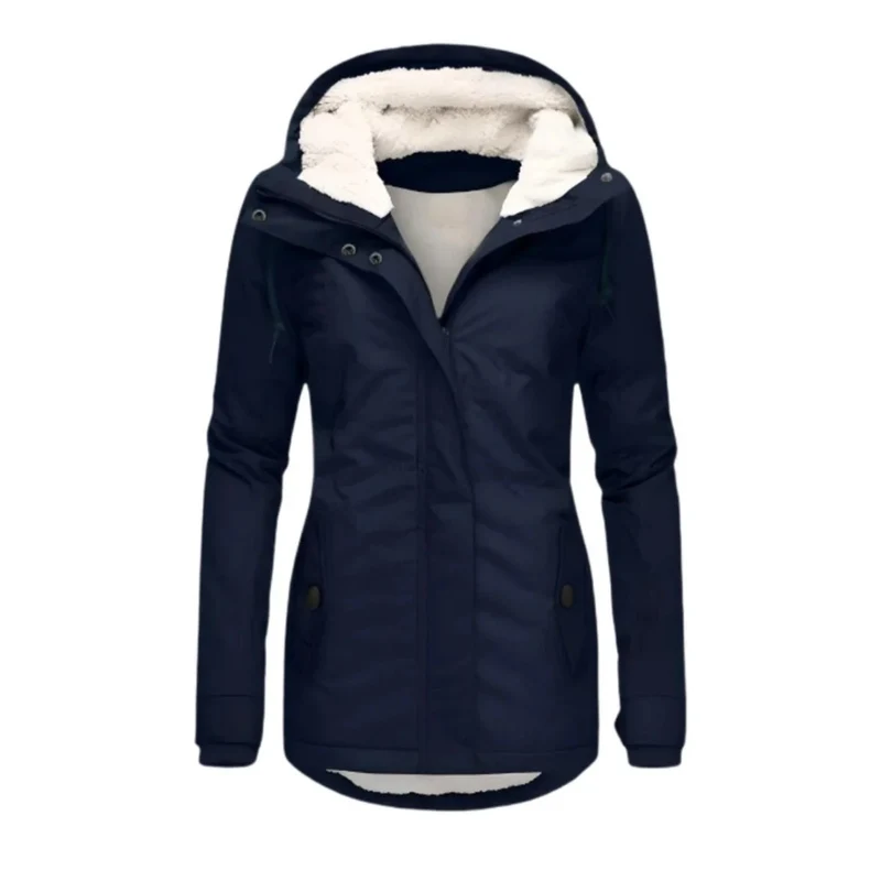 Dorothea | Damen Winterjacke Parka mit Sherpa Kapuze