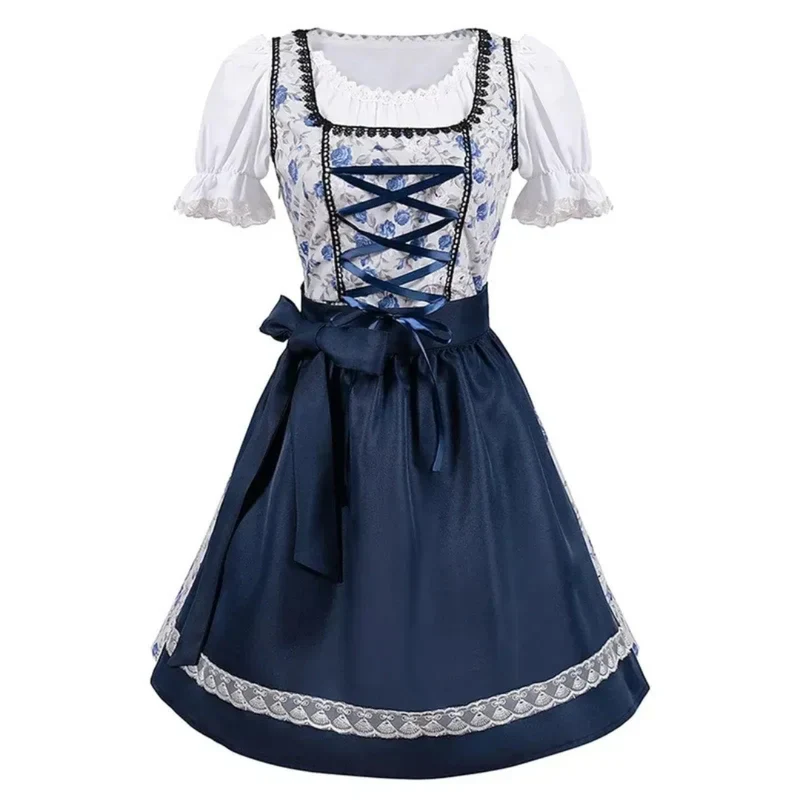 Mathilda | Damen Blaues Dirndl mit Schürze