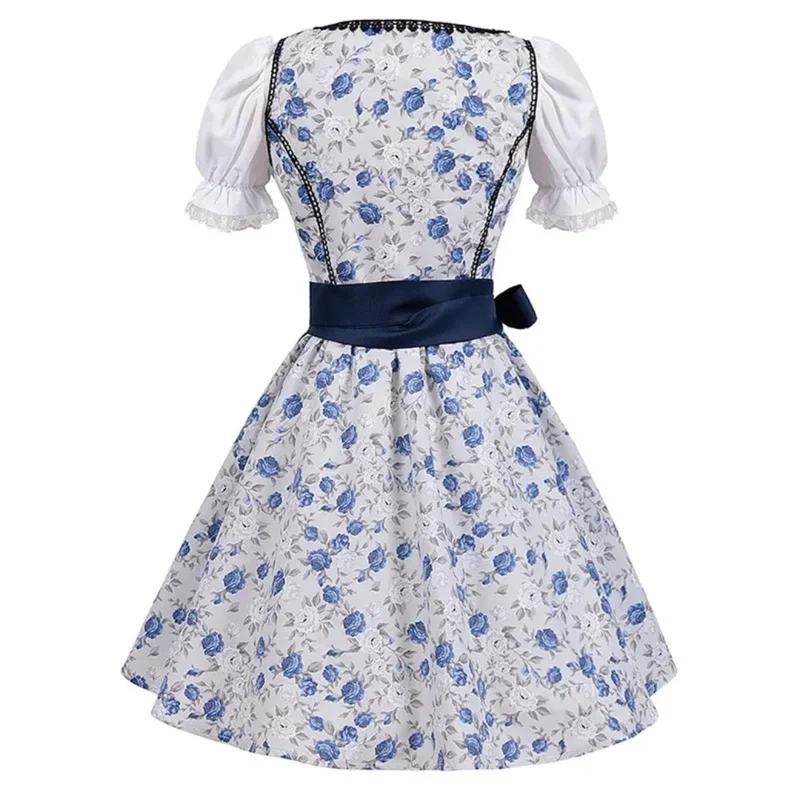 Mathilda | Damen Blaues Dirndl mit Schürze