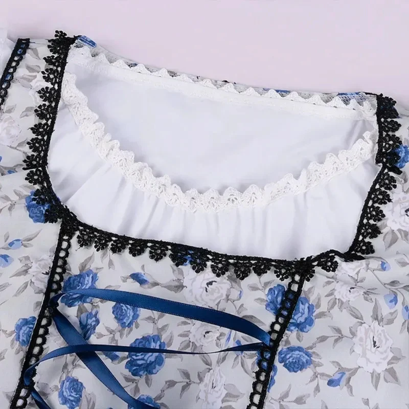 Mathilda | Damen Blaues Dirndl mit Schürze