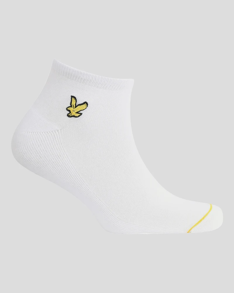Lyle & Scott Ruben Herren-Knöchelsocken | 5er-Pack | Weiß