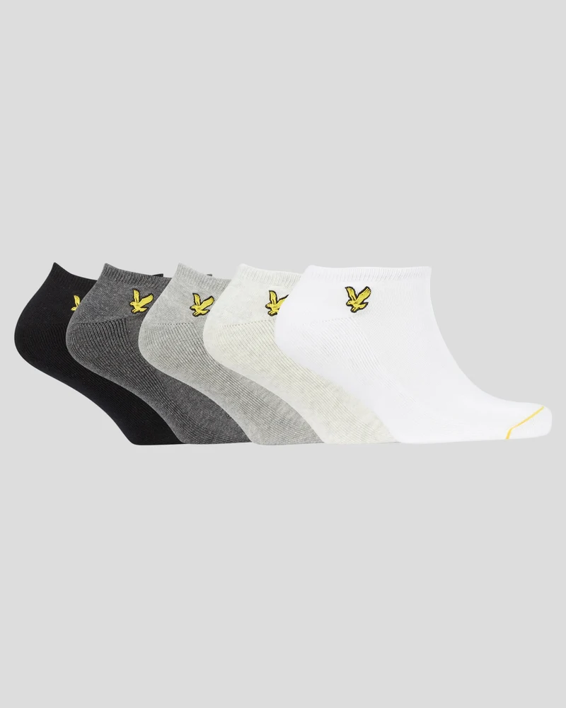 Lyle & Scott Ruben Herren-Knöchelsocken | 5er-Pack | Gemischt