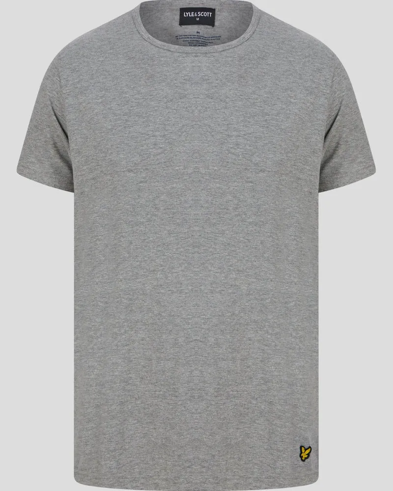 Lyle & Scott Herren-Pyjama-Set Charlie | Graumelierter Kurzmantel