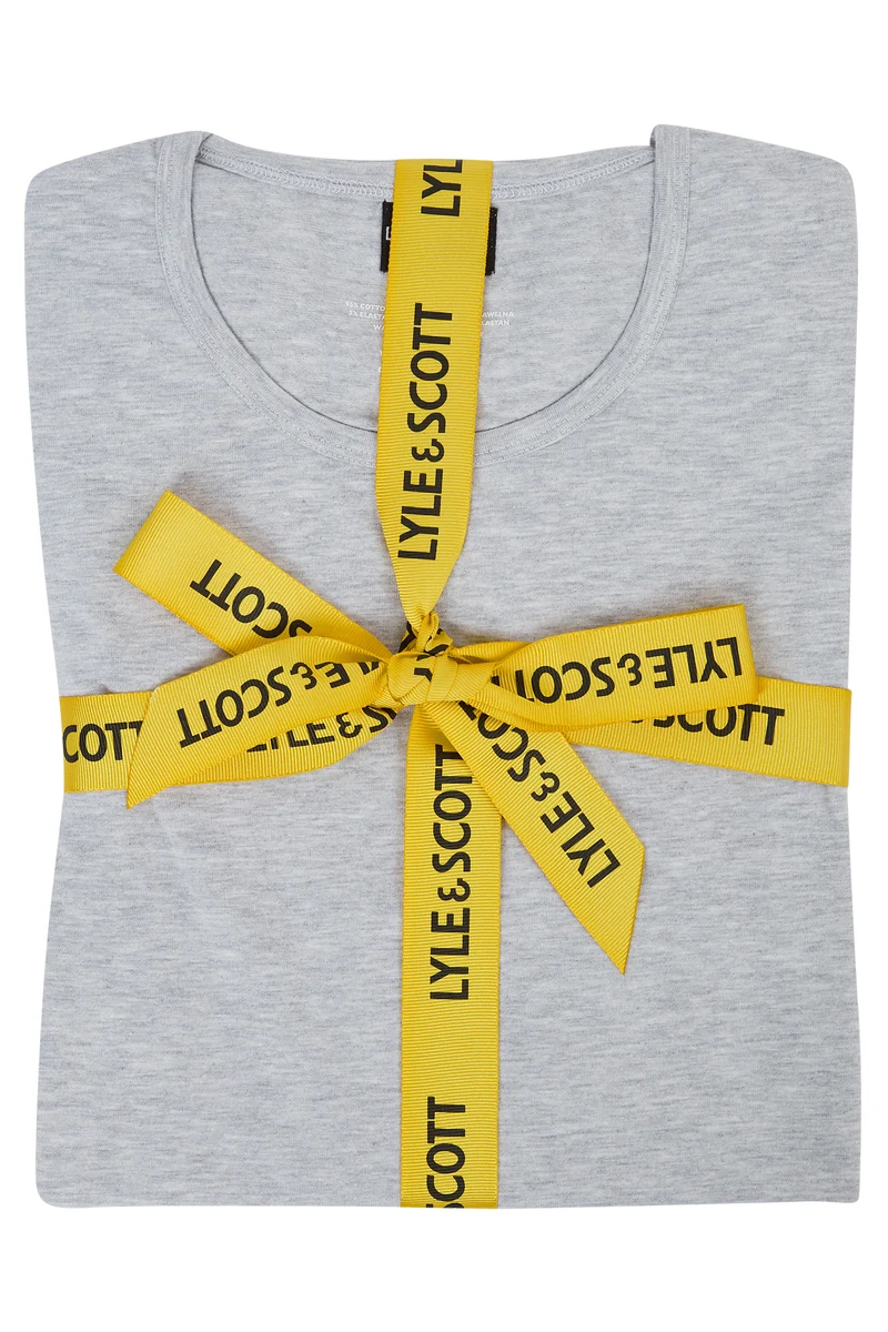 Lyle & Scott Herren-Pyjama-Set Charlie | Graumelierter Kurzmantel