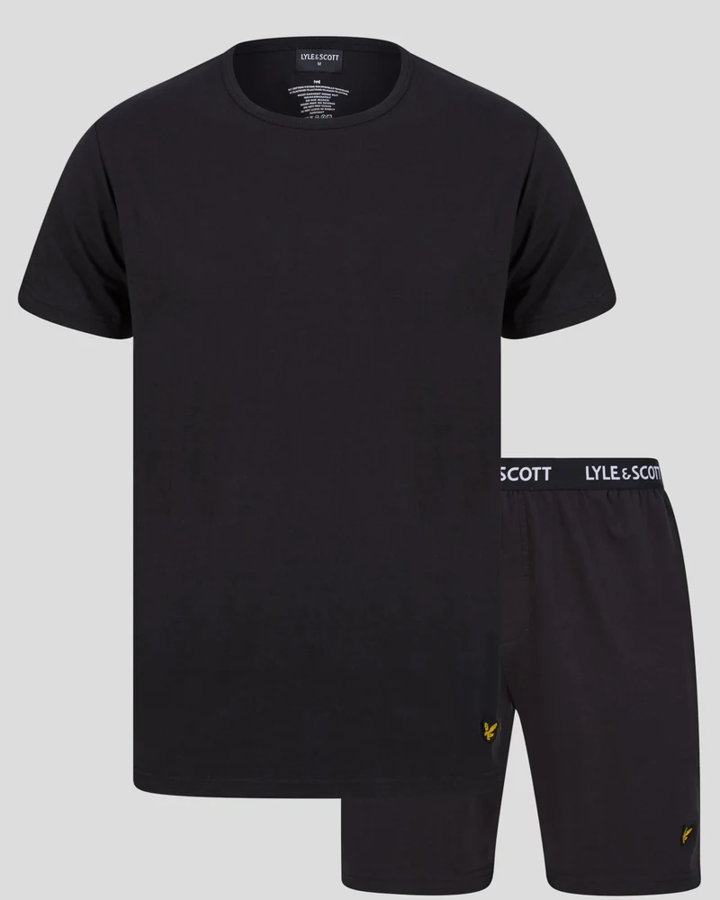 Lyle & Scott Charlie Pyjama-Set für Herren | Schwarz