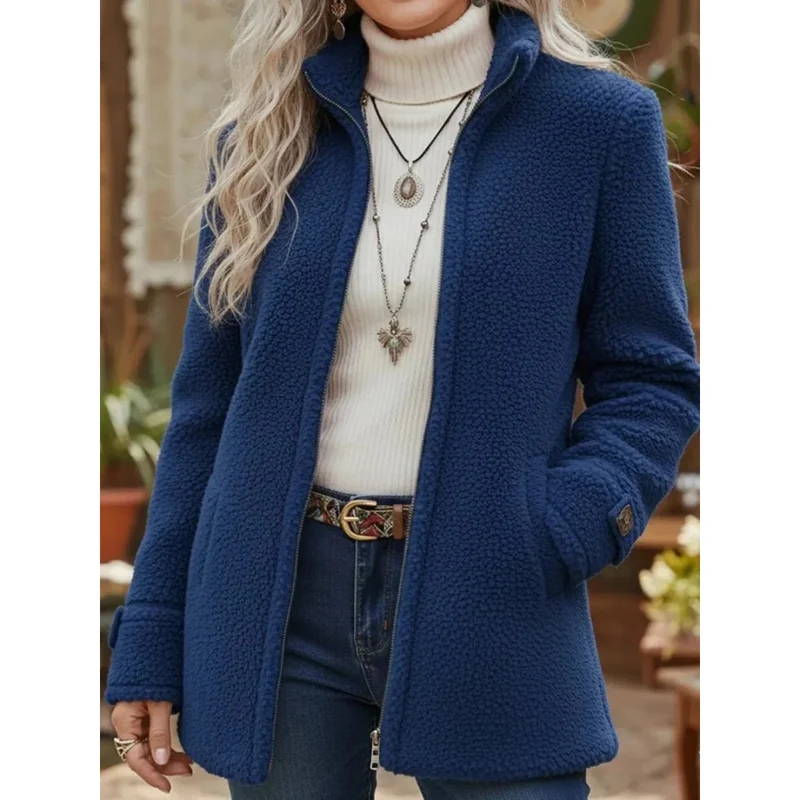Brigitte | Damen Fleece Winterjacke mit Reißverschluss