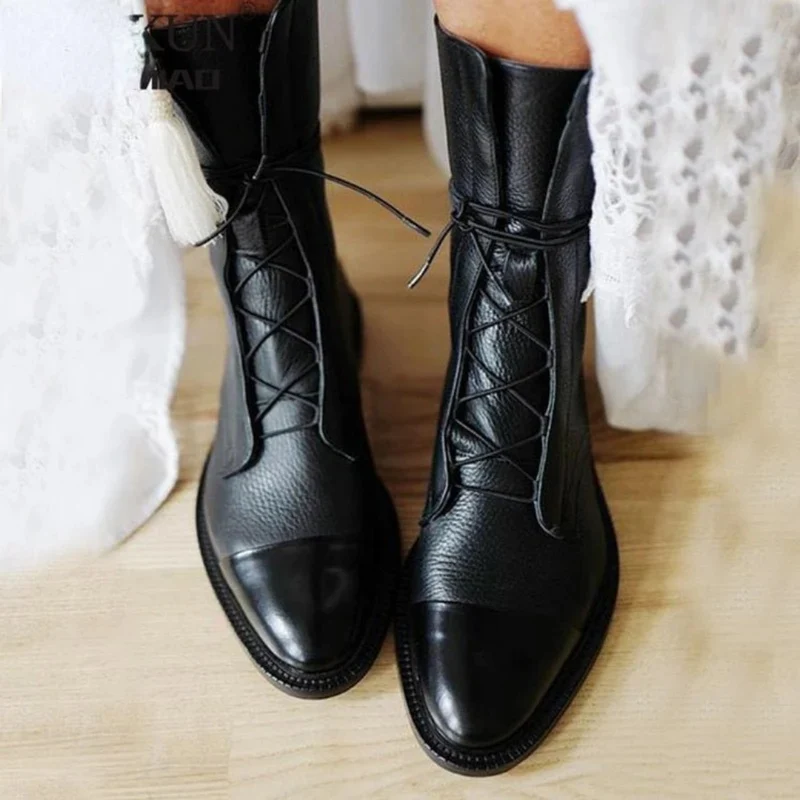 Diana | Damen Schwarze Orthopädische Stiefel Mit Leder Design Und Komfortabler Sohle