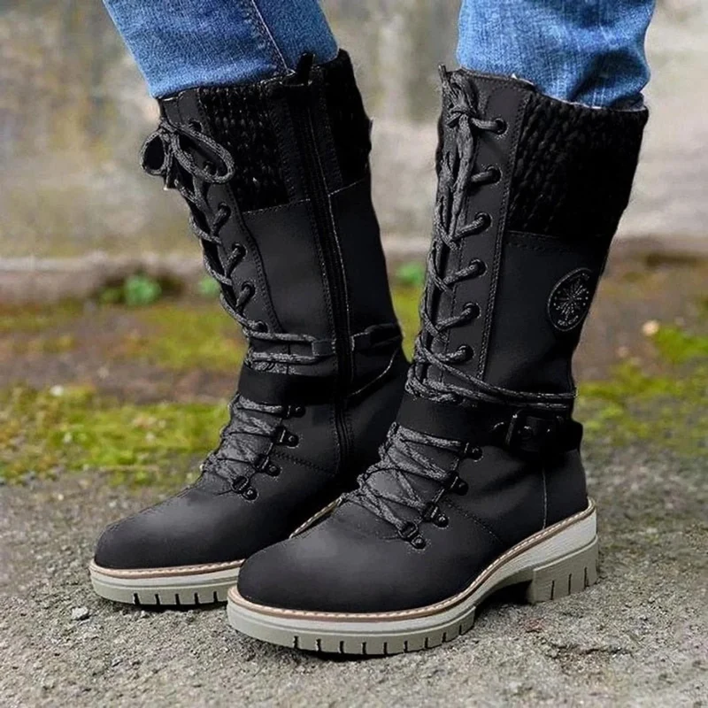 Valeria | Damen Orthopädische Stiefel Mit wasserdichte Design, Weichem Schaft Und Schnalle