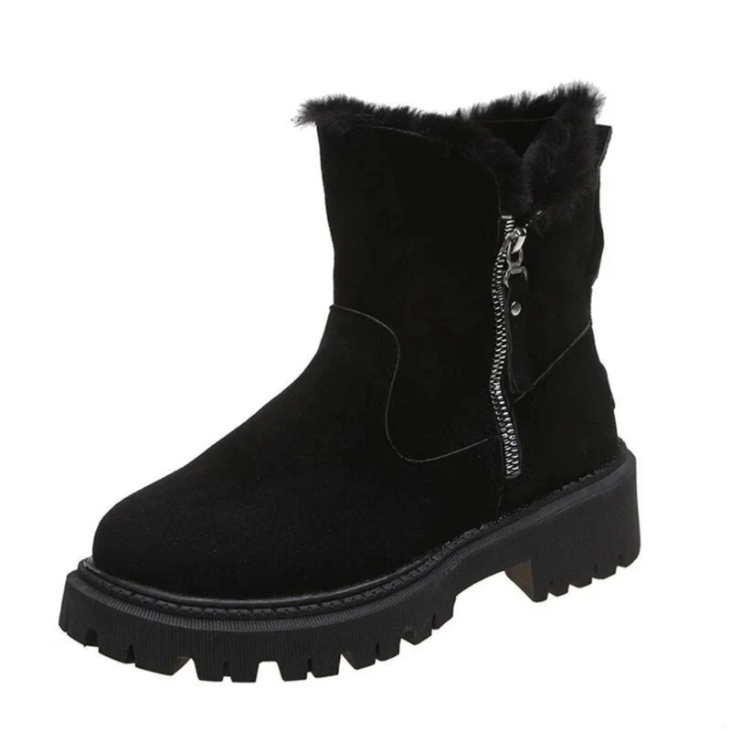 Yara | Damen Orthopädische Winter Stiefeletten Aus Wildleder Mit Weichem Futter Und Reißverschluss