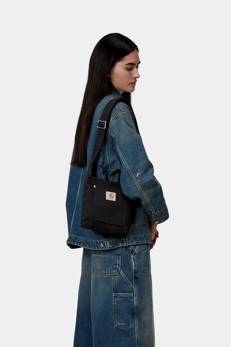 Carhartt WIP Unisex-Canvas-Tasche, klein | Schwarz