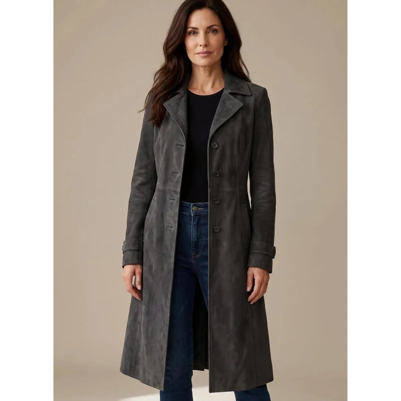 Sybille | Damen Winterjacke Suchen mit Knöpfen und Seitlichen Taschen