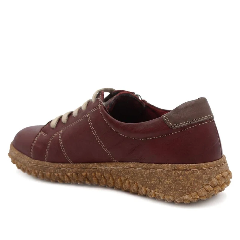 Loretta Leather Trainers - HAK38023 / 324 496 - Burgundy