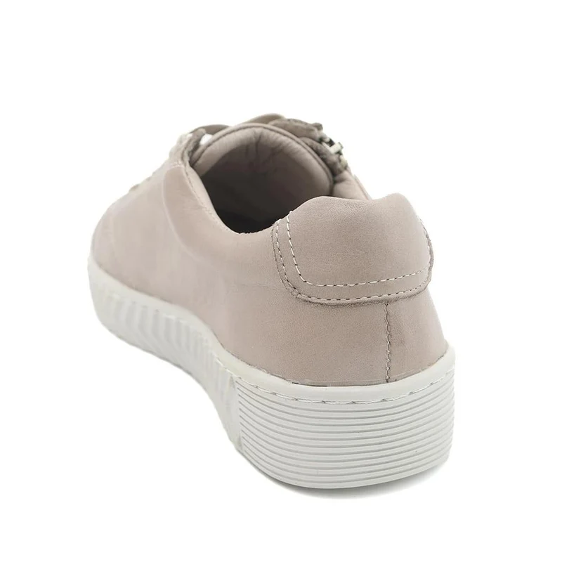 Casual Leather Trainers - BRK41000 / 326 649 - Stone