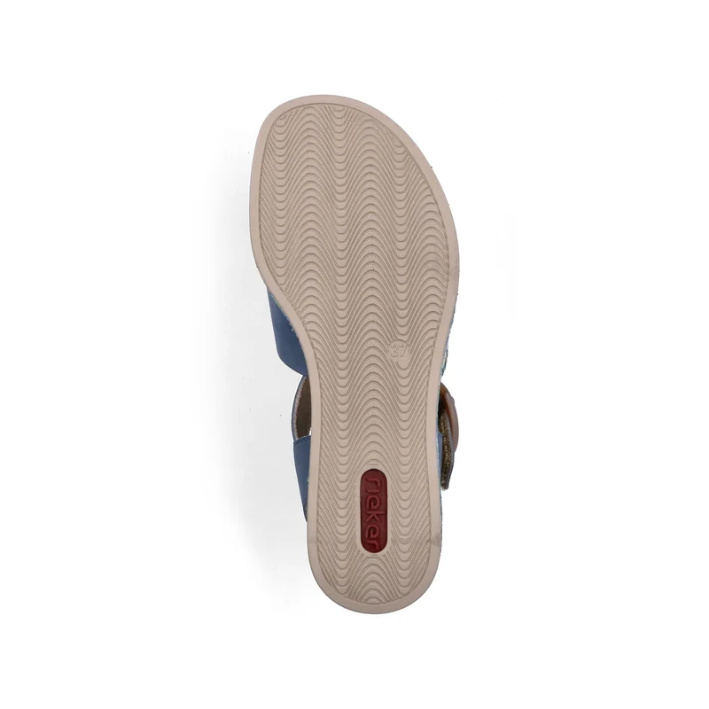 Rieker Damen-Plateausandalen mit Keilabsatz | Blau