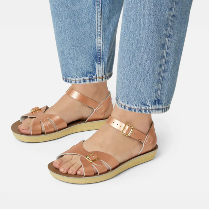 Salt Water Sandals Damen-Boardwalk-Sandale | Roségold