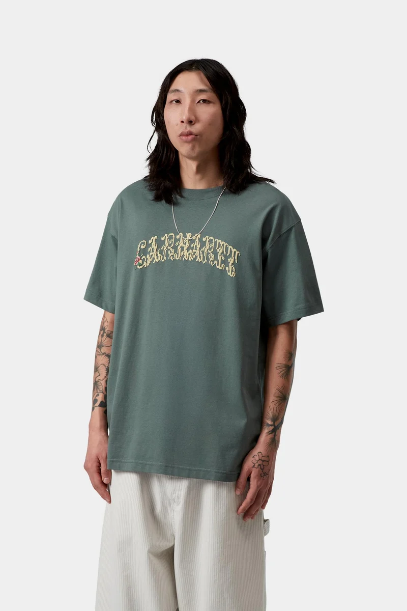 Carhartt WIP Herren-T-Shirt mit Monogramm | Samtgrün