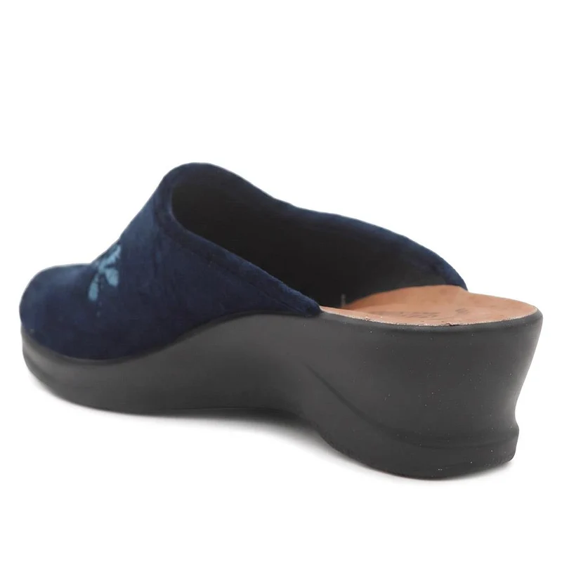 Fly Flot Velour Anatomic Mules - FLY44001 / 329 602 - Navy