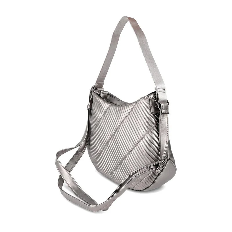 Gabor Quilted Adjustable Strap Handbag - GABC44053 / 330 519 - Pewter