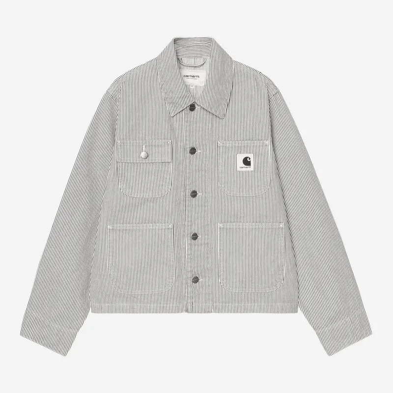 Carhartt WIP Frauen Mercer Chore Coat | Graphit / Wachsstein-Washed Mercer Stripe