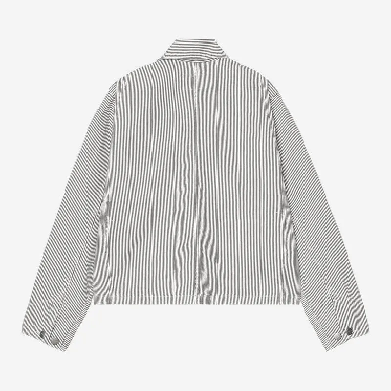 Carhartt WIP Frauen Mercer Chore Coat | Graphit / Wachsstein-Washed Mercer Stripe