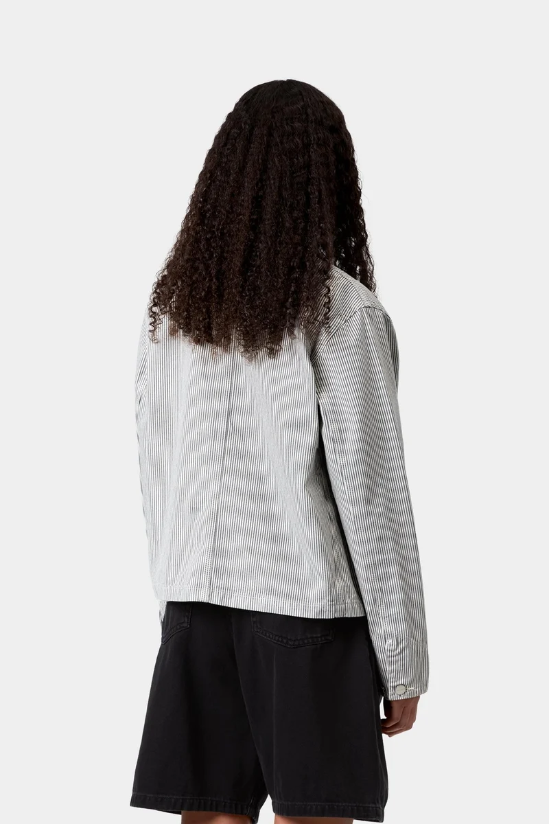Carhartt WIP Frauen Mercer Chore Coat | Graphit / Wachsstein-Washed Mercer Stripe