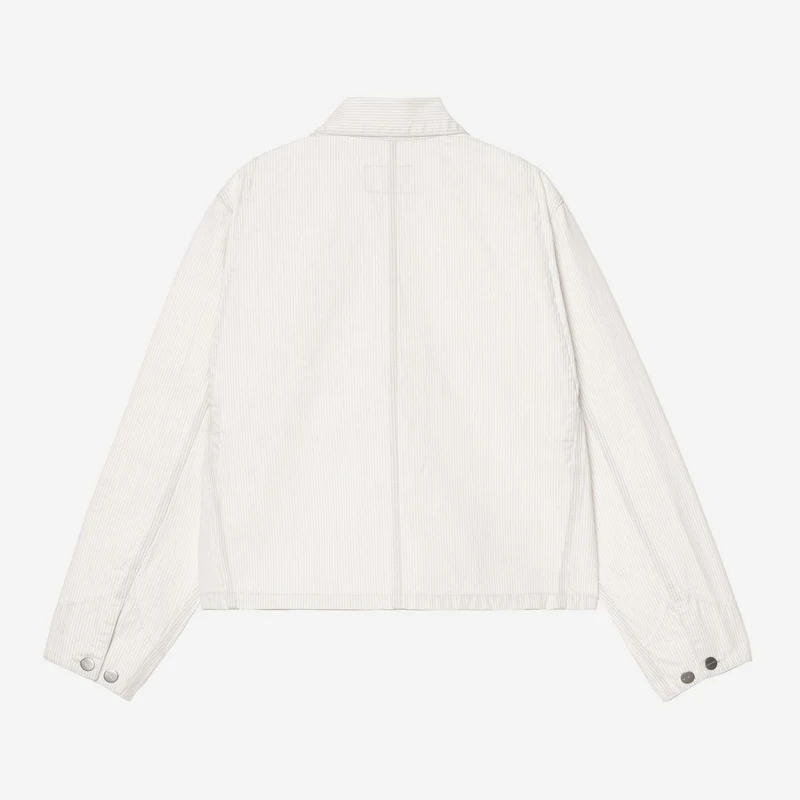 Carhartt WIP Frauen Mercer Arbeitsmantel | Graphit / Wachsgebleicht Mercer Stripe