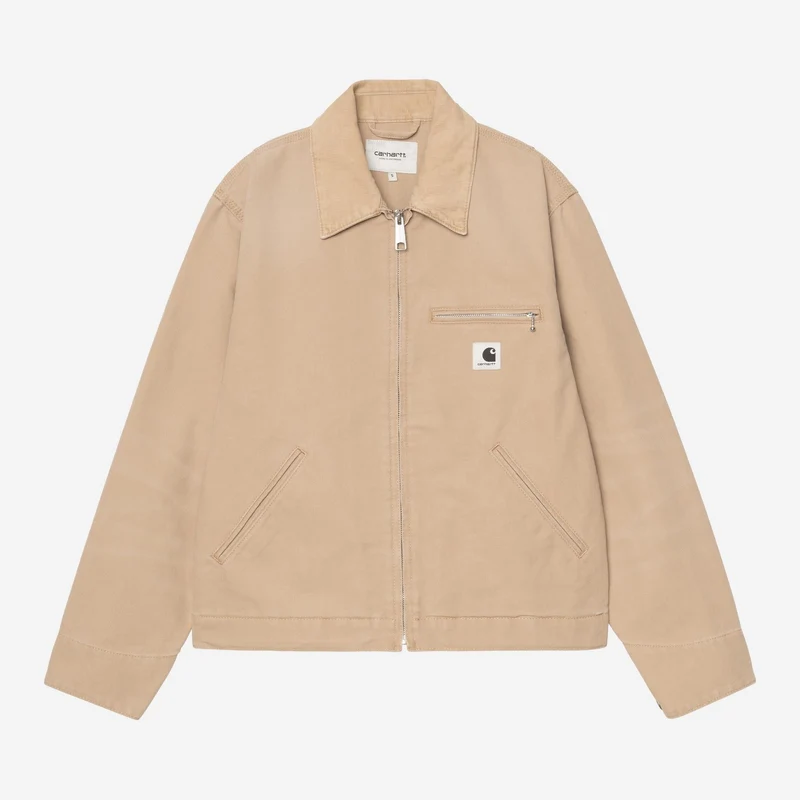 Carhartt WIP Frauen OG Detroit Jacke | Dusty Hamilton Brown Stone Canvas