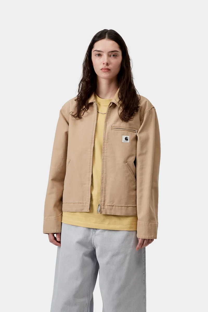 Carhartt WIP Frauen OG Detroit Jacke | Dusty Hamilton Brown Stone Canvas