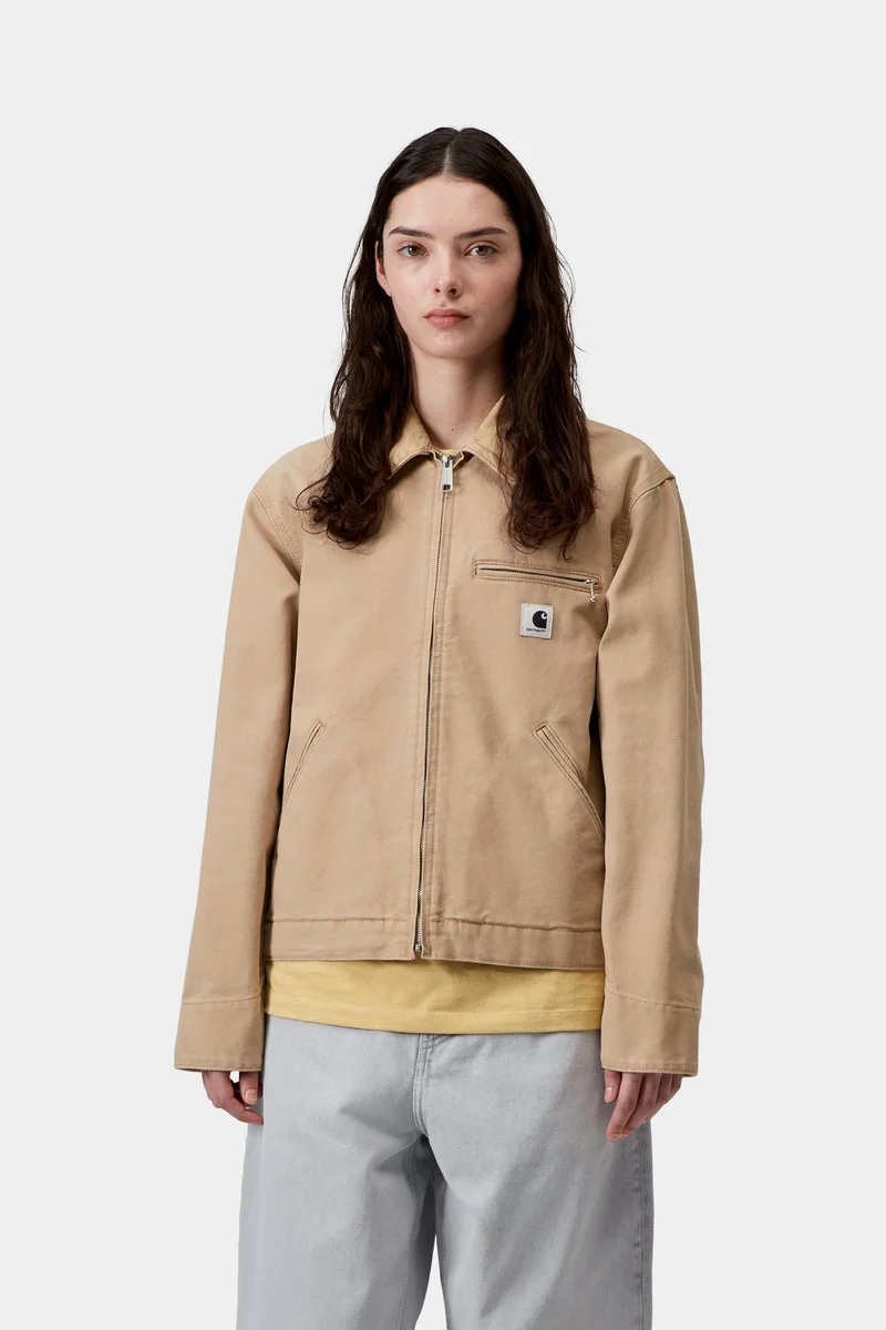 Carhartt WIP Frauen OG Detroit Jacke | Dusty Hamilton Brown Stone Canvas