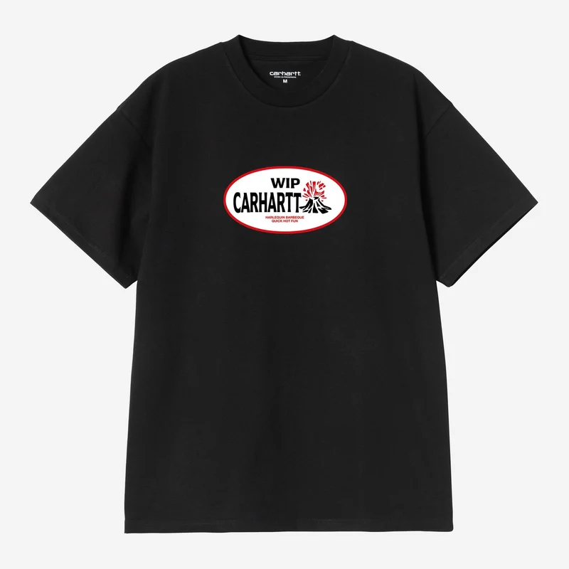 Carhartt WIP Herren-Grill-T-Shirt mit Harlekin-Motiv | Schwarz