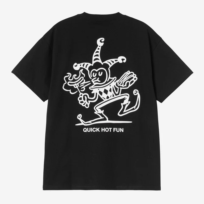 Carhartt WIP Herren-Grill-T-Shirt mit Harlekin-Motiv | Schwarz
