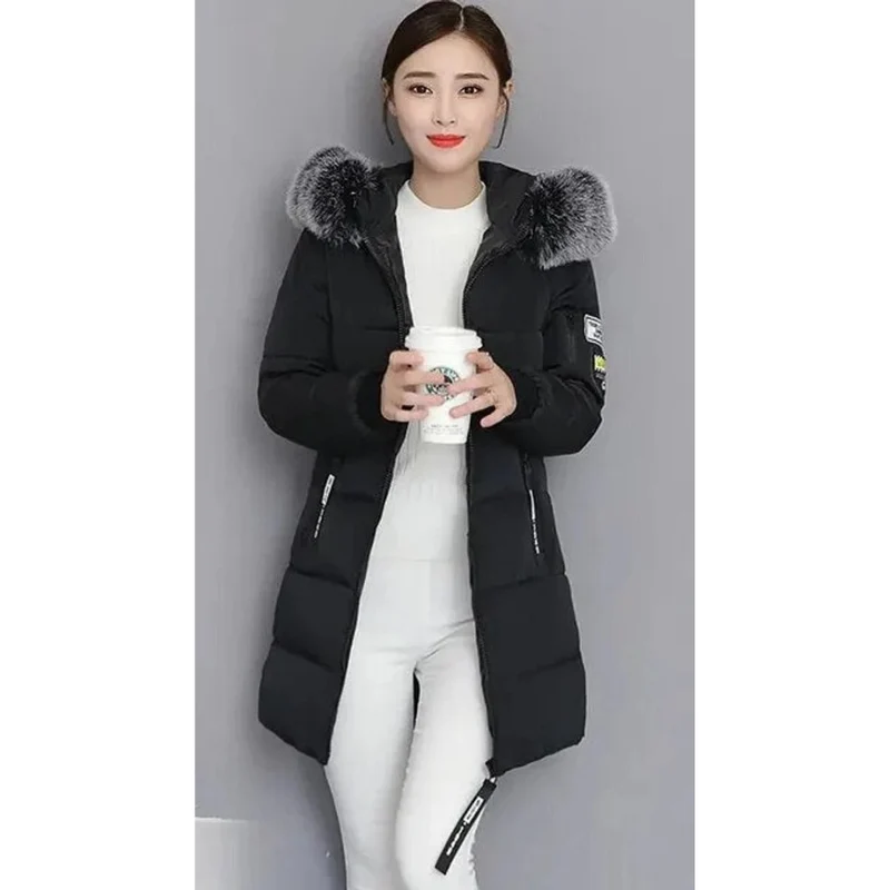 Gertrud | Damen Winterjacke Lang mit Kapuze und Reißverschluss, Komfort Parka mit Taschen