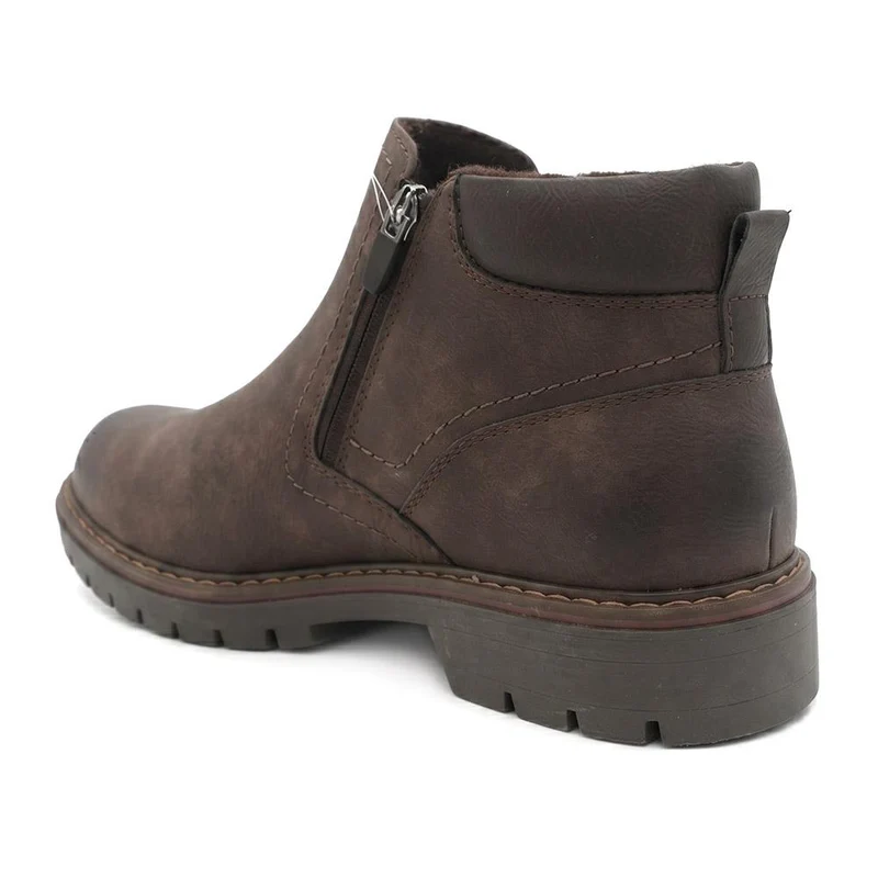 Chunky Sole Zip Fasten Boots - GANG44009 / 329 931 - Brown