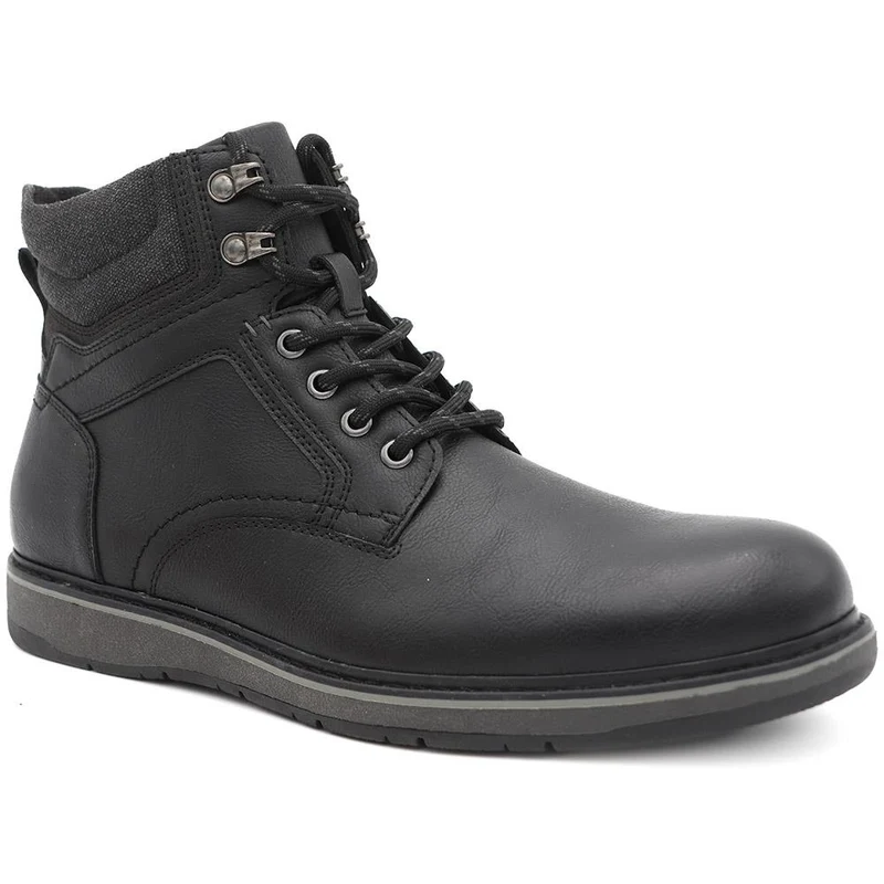Casual Lace Up Boots - XINGH44010 / 330 034 - Black
