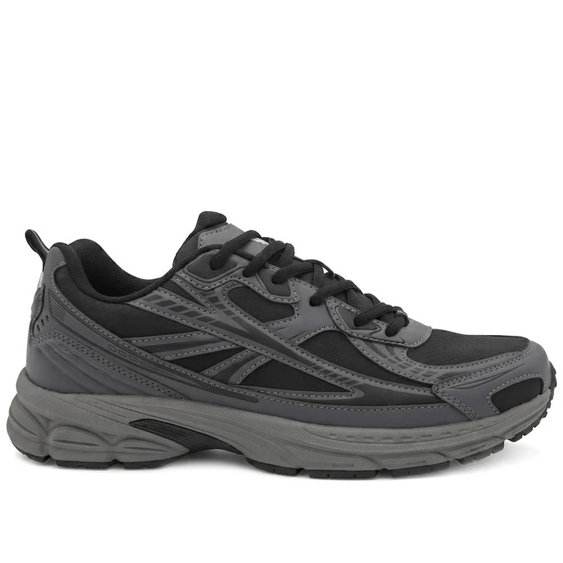 Wide Fit Rugged Lace Up Trainers - BOJIE44011 / 330 189 - Charcoal