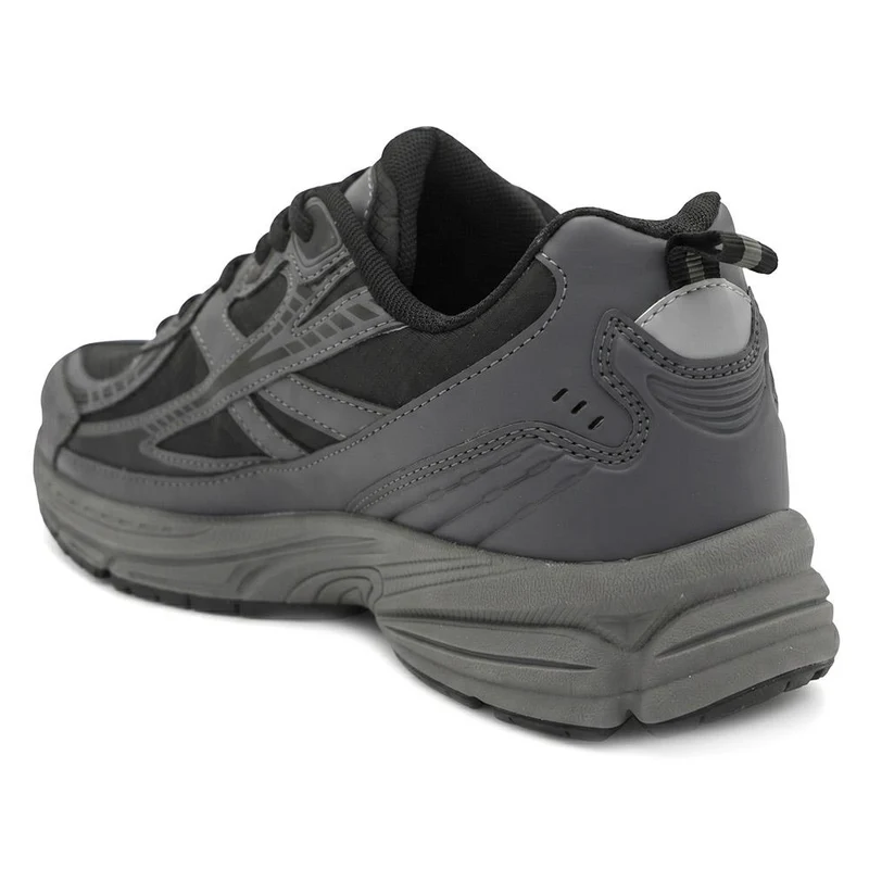 Wide Fit Rugged Lace Up Trainers - BOJIE44011 / 330 189 - Charcoal