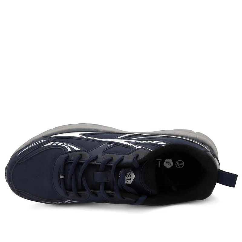 Wide Fit Rugged Lace Up Trainers - BOJIE44011 / 330 189 - Navy
