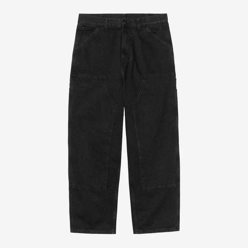 Carhartt WIP Herren OG Double Knee Hose | Schwarz Stone Washed