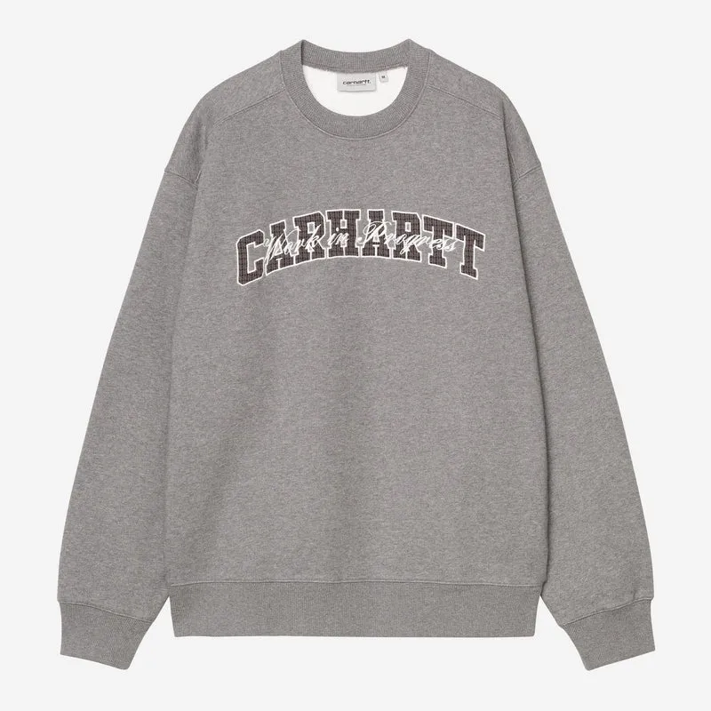 Carhartt WIP Herren-Schul-Sweatshirt (große Größen) | Dunkelgrau meliert