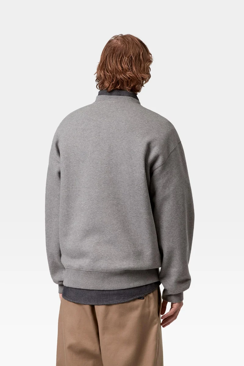 Carhartt WIP Herren-Schul-Sweatshirt (große Größen) | Dunkelgrau meliert