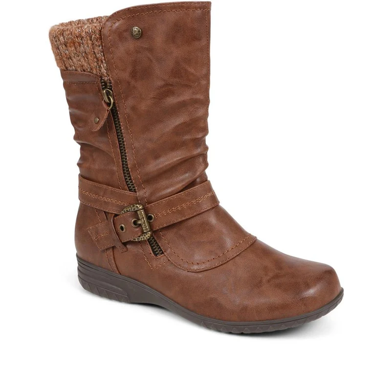 Slouch Calf Boots - WBINS38154 / 324 703 - Tan
