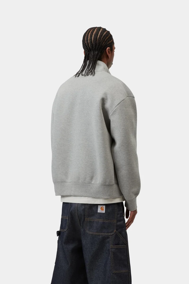 Carhartt WIP Alda Herren-Sweatjacke mit Reißverschluss | Grau meliert