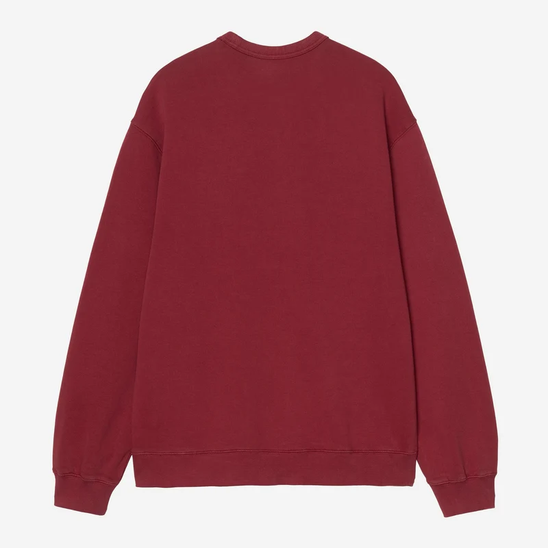 Carhartt WIP Herren-Sweatshirt „Faded Pond Corps“ | Marsala Heavy Stone Wash