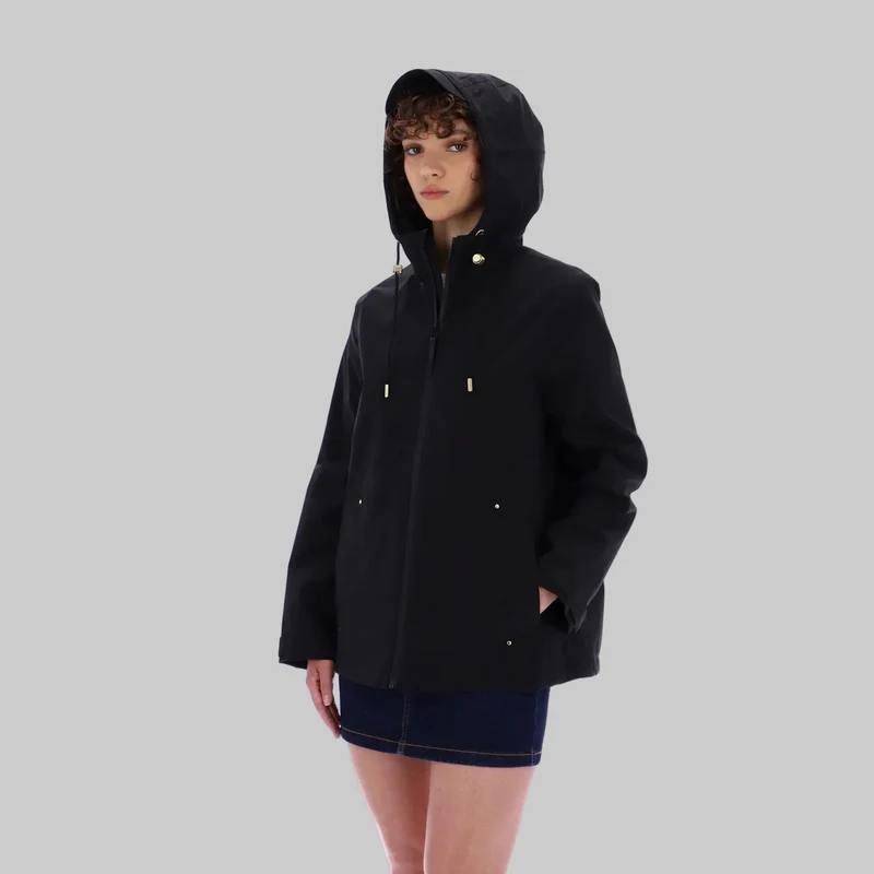 Hunter Original leichte, wasserdichte Damenjacke | Schwarz