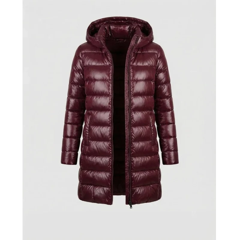 Roswitha | Damen Winterjacke mit Kapuze, Stepp Design und Daunen Optik