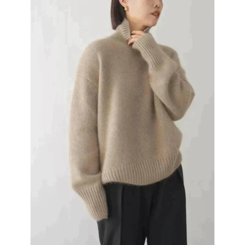 Claudia | Damen Rollkragenpullover mit weitem Schnitt