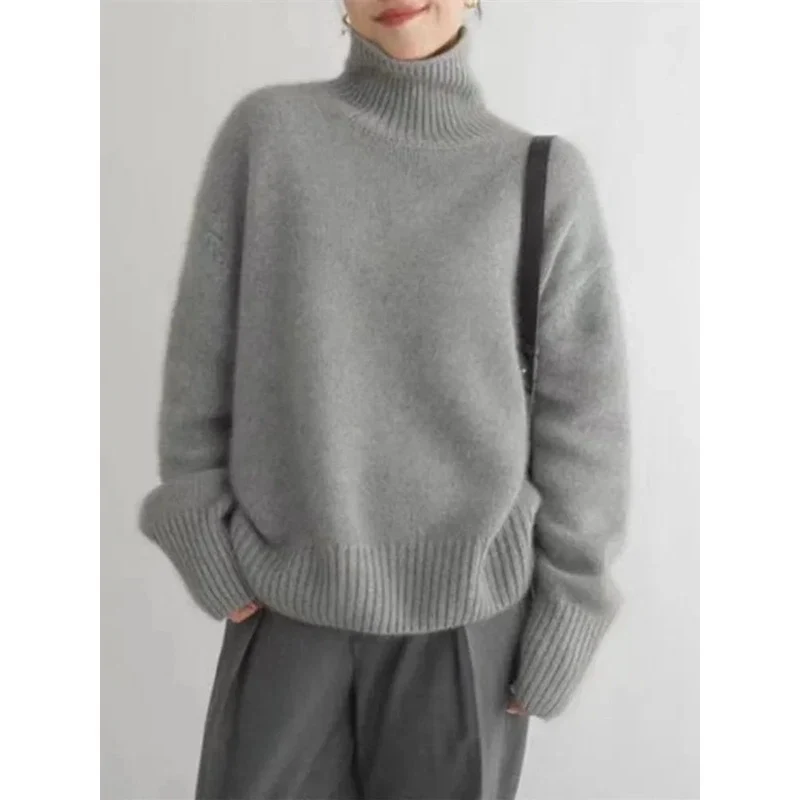 Claudia | Damen Rollkragenpullover mit weitem Schnitt