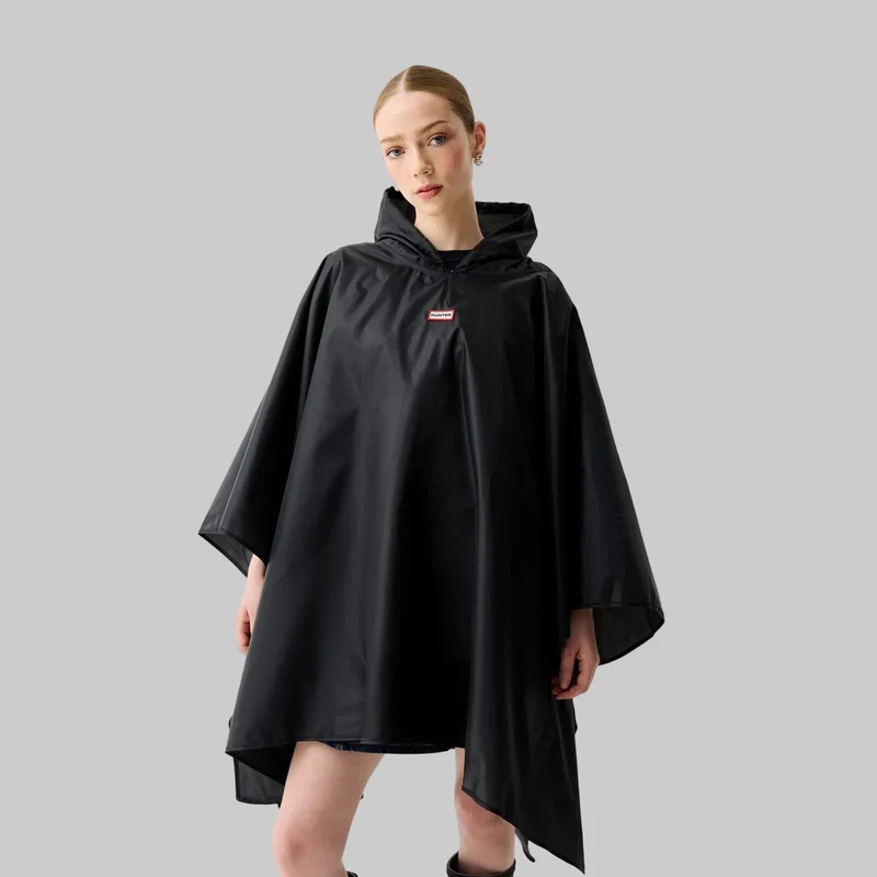 Hunter Unisex-Faltponcho | Schwarz