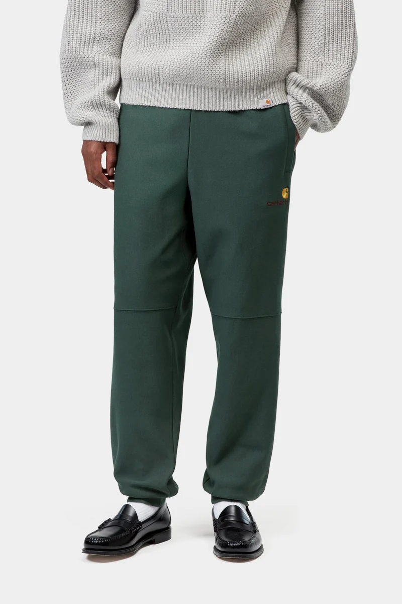 Carhartt WIP Herren American Script Jogginghose | Grün